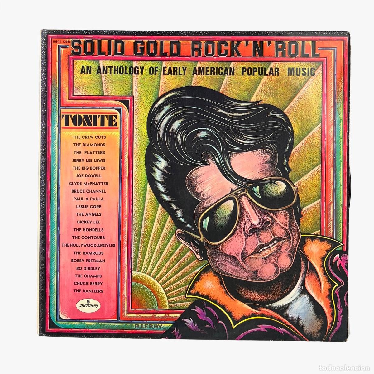 Discos de vinilo: LP. Varios. Solid Gold Rock 'N' Roll - An Anthology Of Early American Popular Music (VG/VG+)