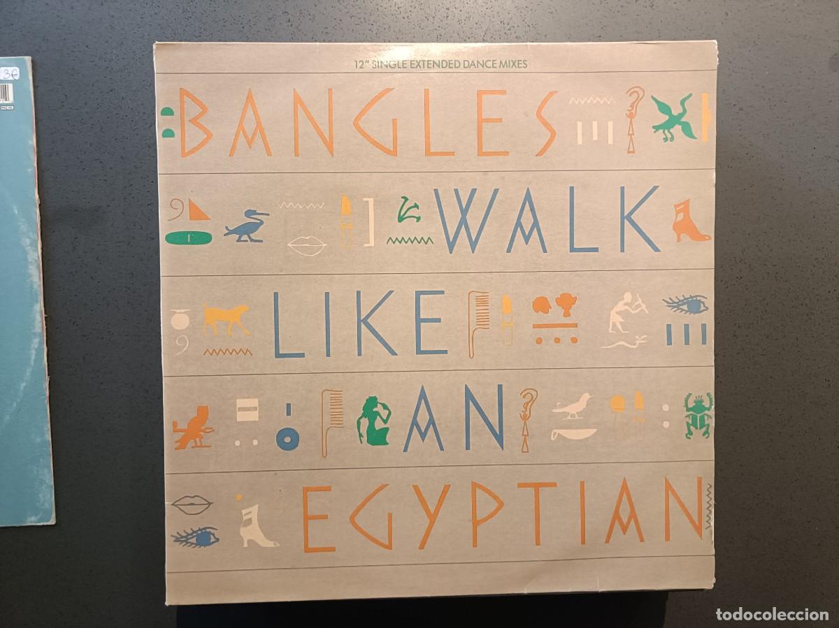 Discos de vinilo: Bangles - Walk Like An Edyptian - Maxi Single sello CBS 1986