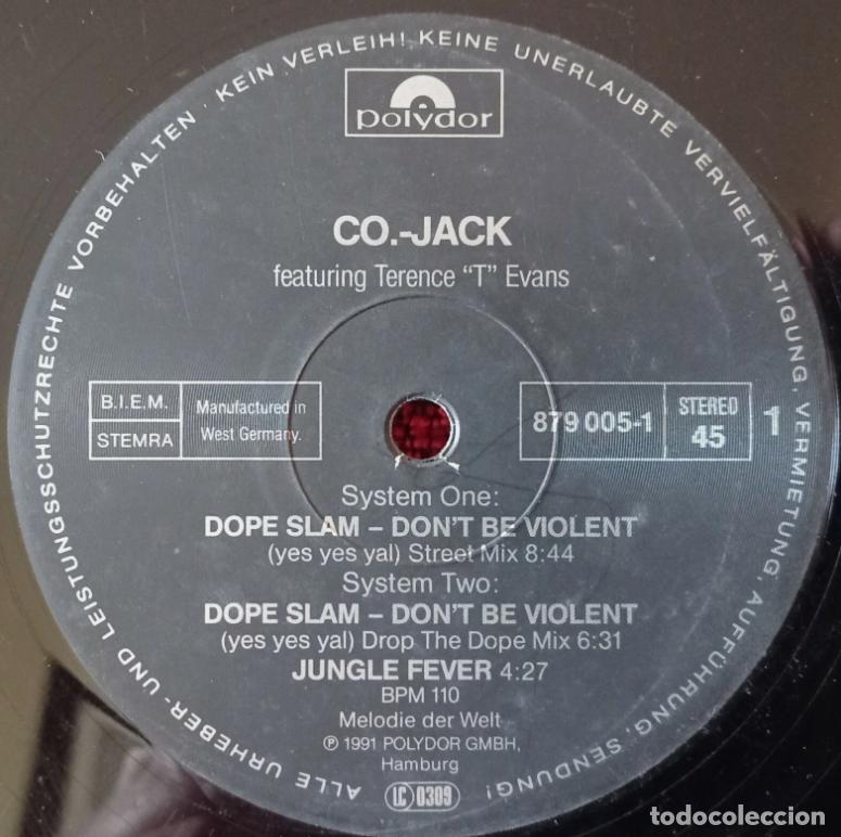 Discos de vinilo: CO. -JACK Featuring TERENCE &rdquo;T&rdquo; EVANS ** Dope Slam ** MAXI SINGLE VINILO ALEMANIA 1991 (SIN PORTADA)
