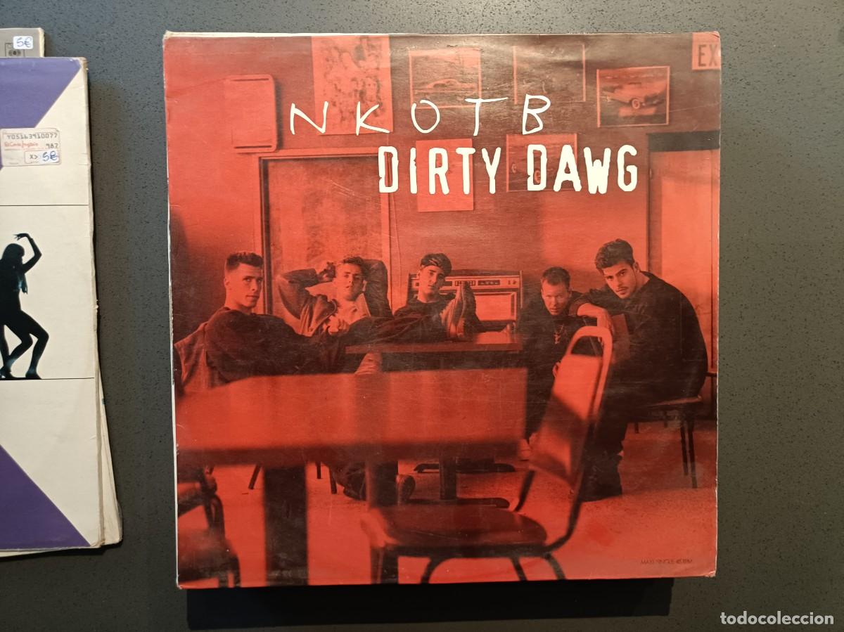 Discos de vinilo: NKOTB - Dirty Dawg - Maxi Single sello CBS / Sony 1994