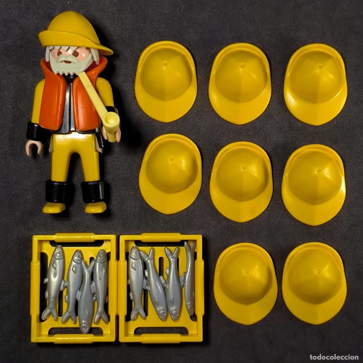 Discos de vinilo: Playmobil pescador con gorros, cajones y peces ☼