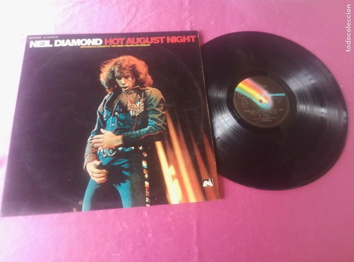 Discos de vinilo: NEIL DIAMOND HOT AUGUSTNIGHT 1973 LP L141