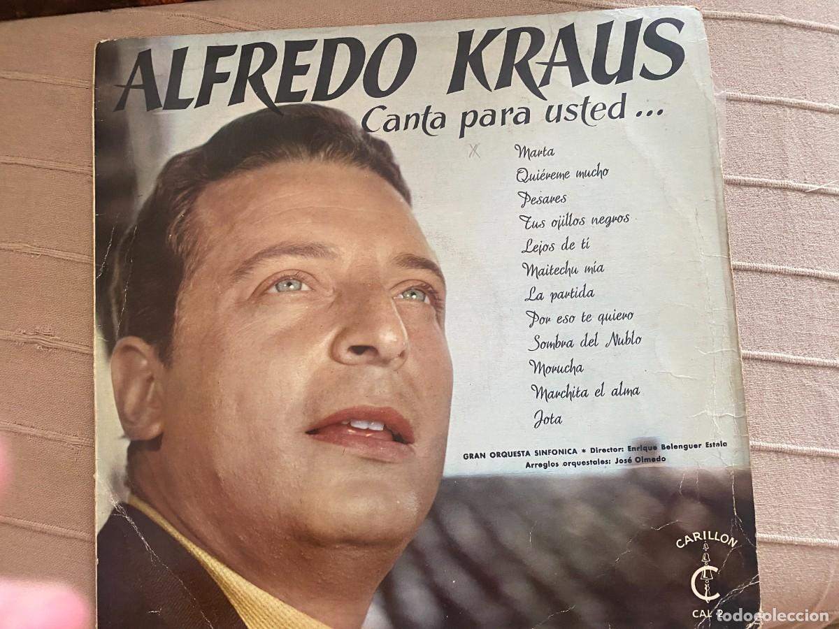 Discos de vinilo: LP ALFREDO KRAUS - CANTA PARA USTED