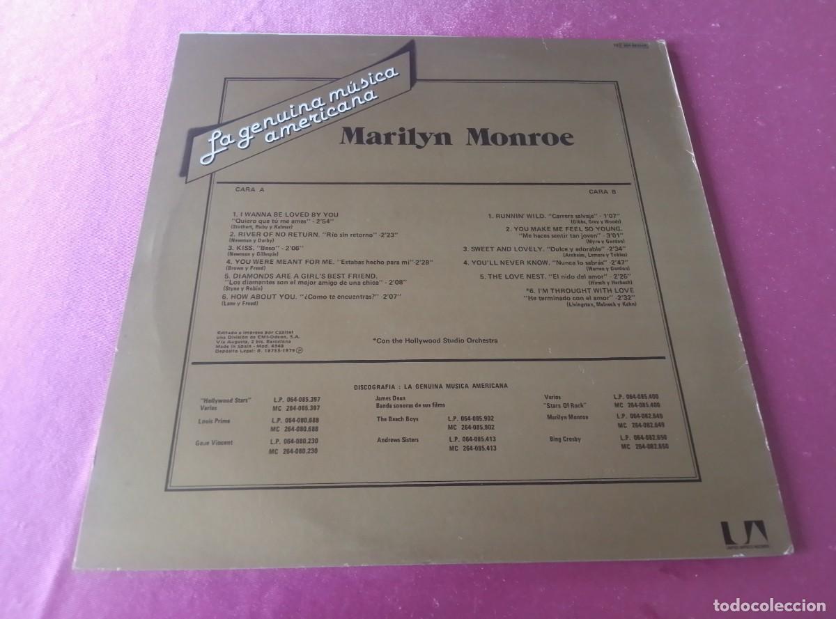 Discos de vinilo: MARILYN MONROE CANTA LP L141 - Foto 2
