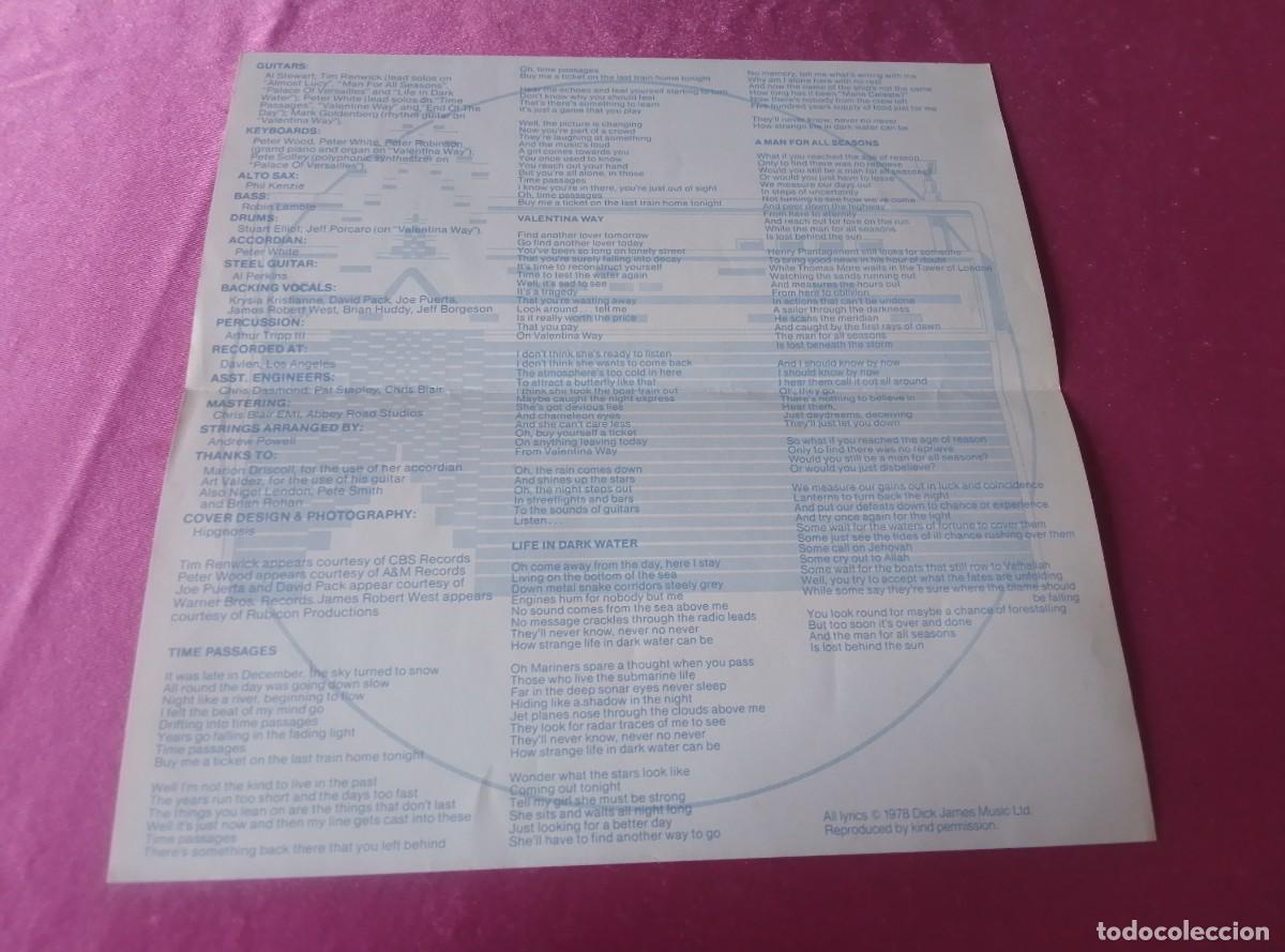 Discos de vinilo: TIME PASSAGES AL STEWART 1978 LP L141 - Foto 4
