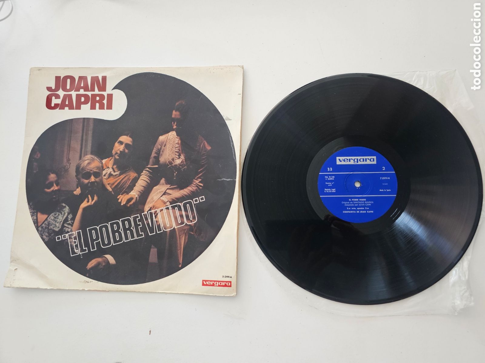 Discos de vinil: Disco de vinilo de 33 RPM LP Joan Capri El pobre viudo 1969