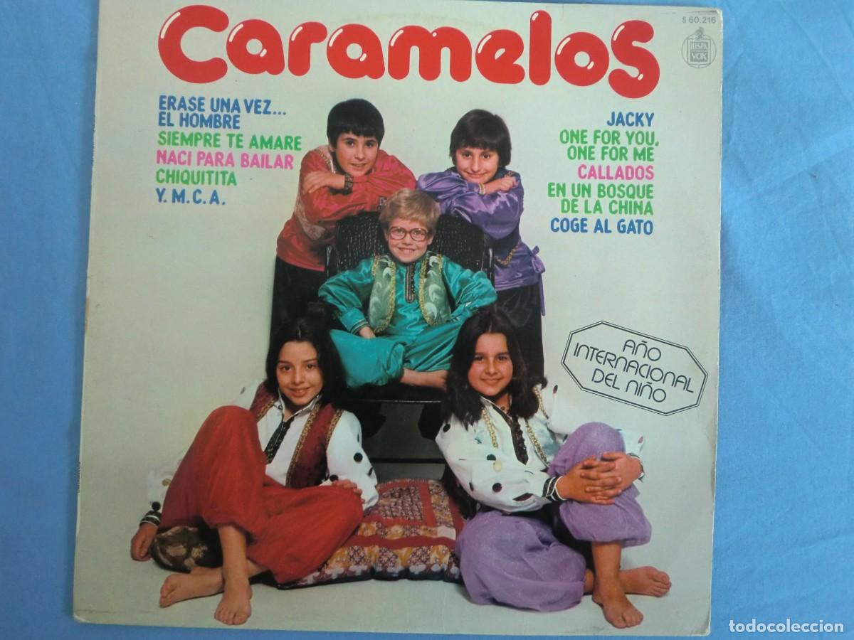 Disques de vinyle: LP CARAMELOS (1979) Erase una vez el hombre, Jacky, Chiquitita, YMCA... Muy buen estado