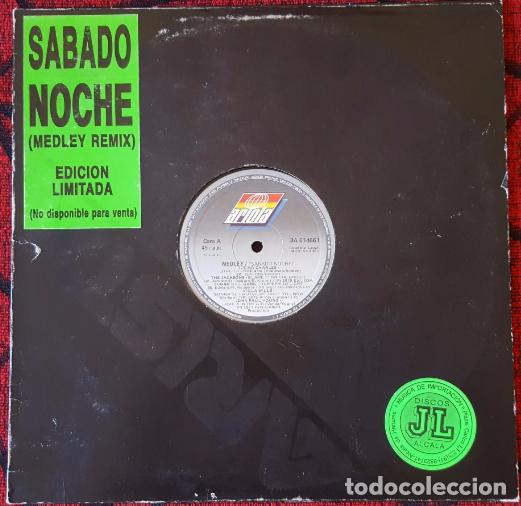 Discos de vinilo: SABADO NOCHE REMIX MAXI SINGLE VINILO PROMOCIONAL 1991 MICHAEL JACKSON TINA CHARLES SUGAR HILL GANG
