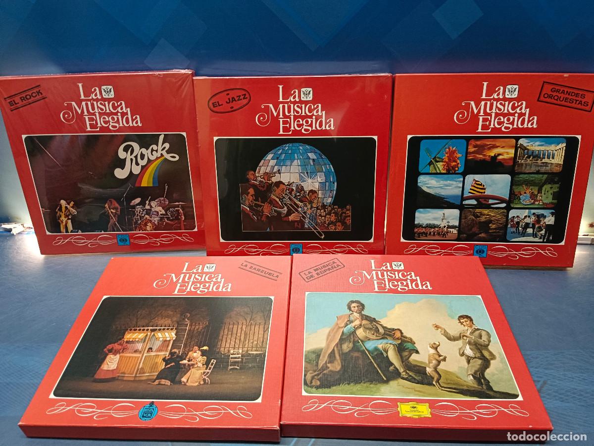 Discos de vinilo: 5 box albums, LPs discos, con libretos, LA MUSICA ELEGIDA. DEUTSCHE GRAMMOPHON. COMPLETA. 1981.
