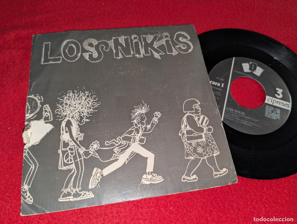 Discos de vinil: LOS NIKIS Olaf el vikingo/Silvia Sobrini 7'' SINGLE 1985 3Cipreses RARO