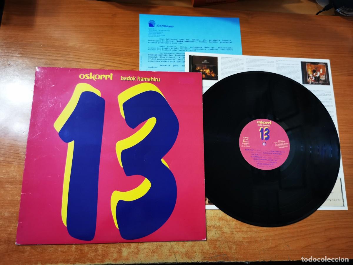 Discos de vinilo: OSKORRI Badok hamahiru LP VINILO CON ENCARTE Y HOJA DE PRENSA INSERT DEL A&Ntilde;O 1992 CONTIENE 11 TEMAS