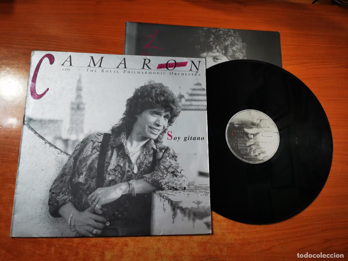 Discos de vinilo: CAMARON CON THE ROYAL PHILARMONIC ORCHESTRA Soy gitano LP VINILO CON ENCARTE DEL A&Ntilde;O 1989 8 TEMAS