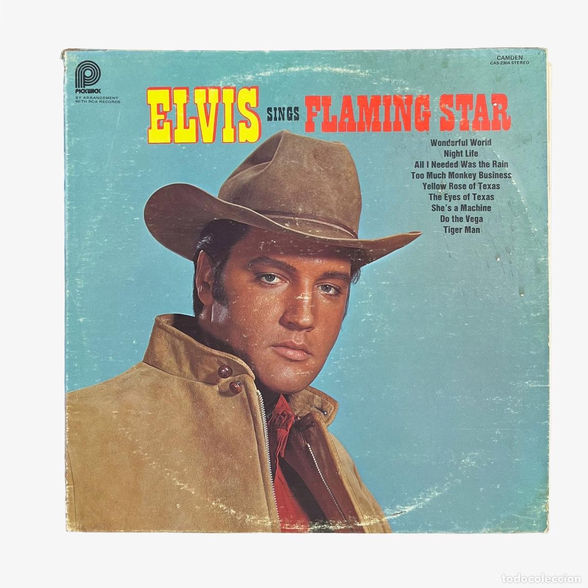 Discos de vinilo: LP. Elvis Presley. Elvis Sings Flaming Star (VG+/VG)
