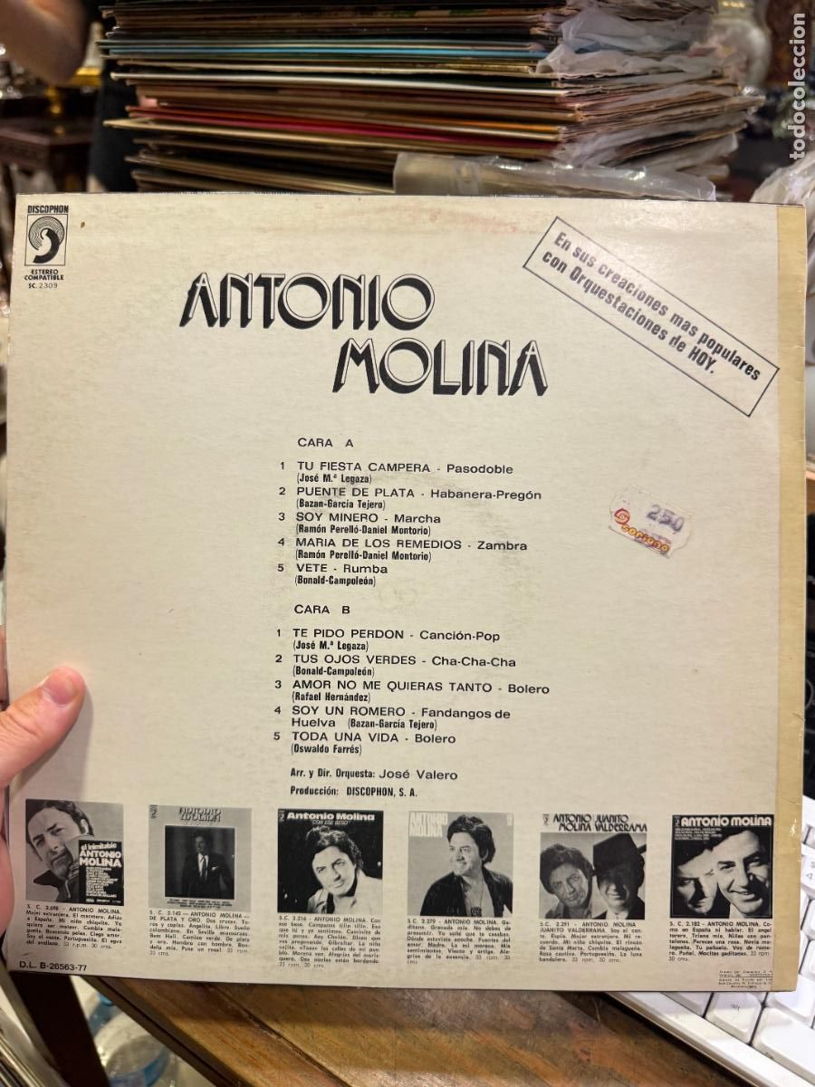 Discos de vinilo: LP ANTONIO MOLINA -- - Foto 2