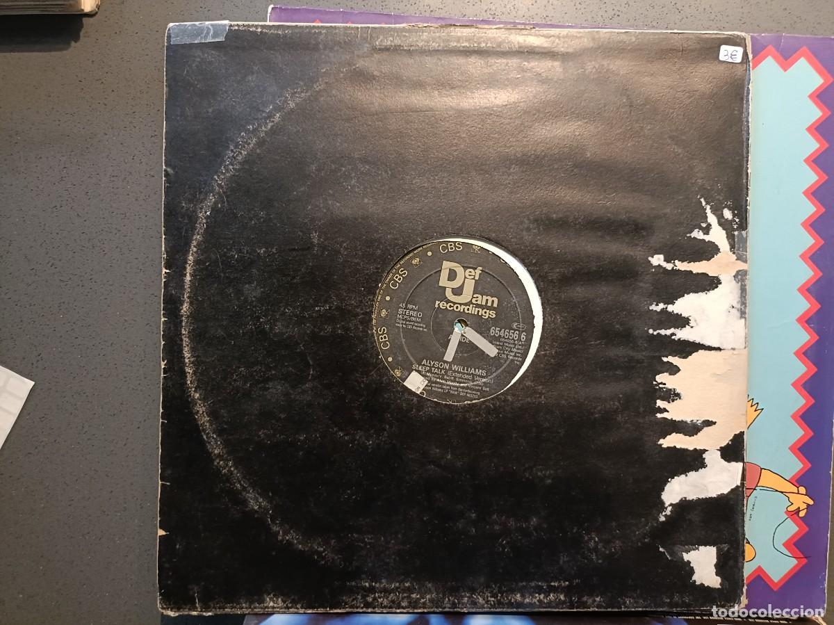Discos de vinilo: Alyson Williams - Sleep Talk - Maxi Single Def Jam Recordings 1989 - Foto 3
