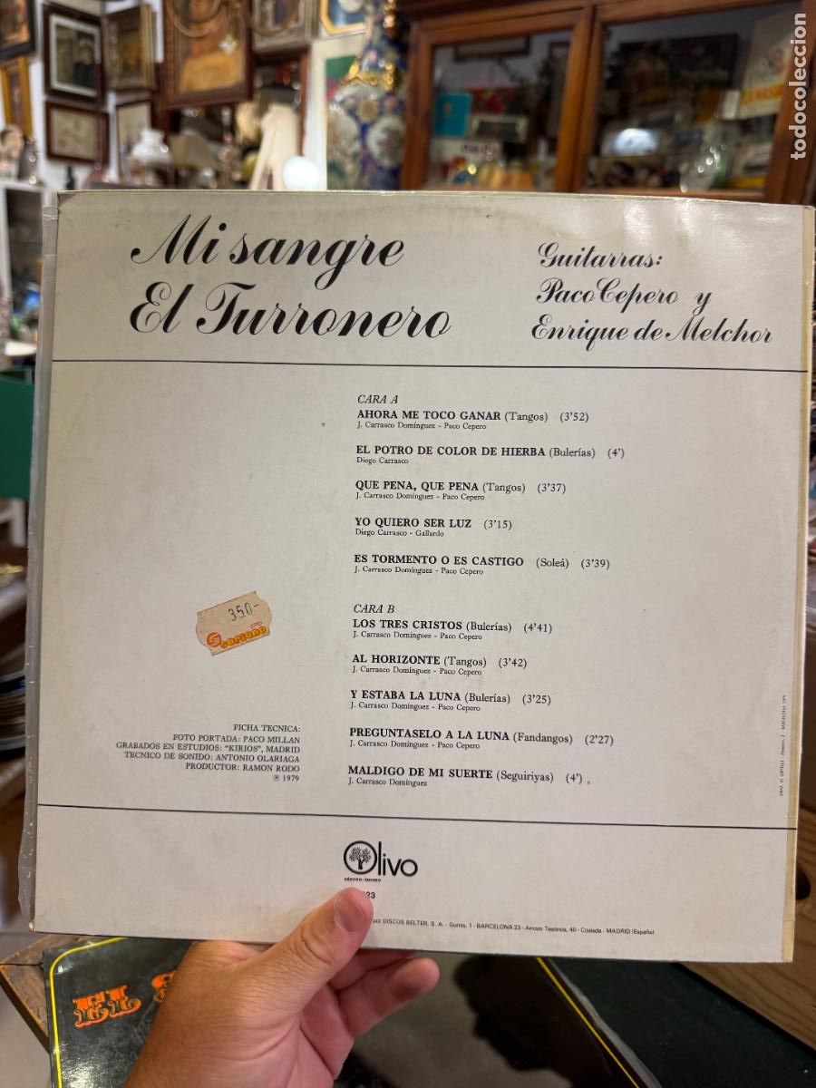 Discos de vinilo: LP MI SANGRE - EL TURRONERO - Foto 2