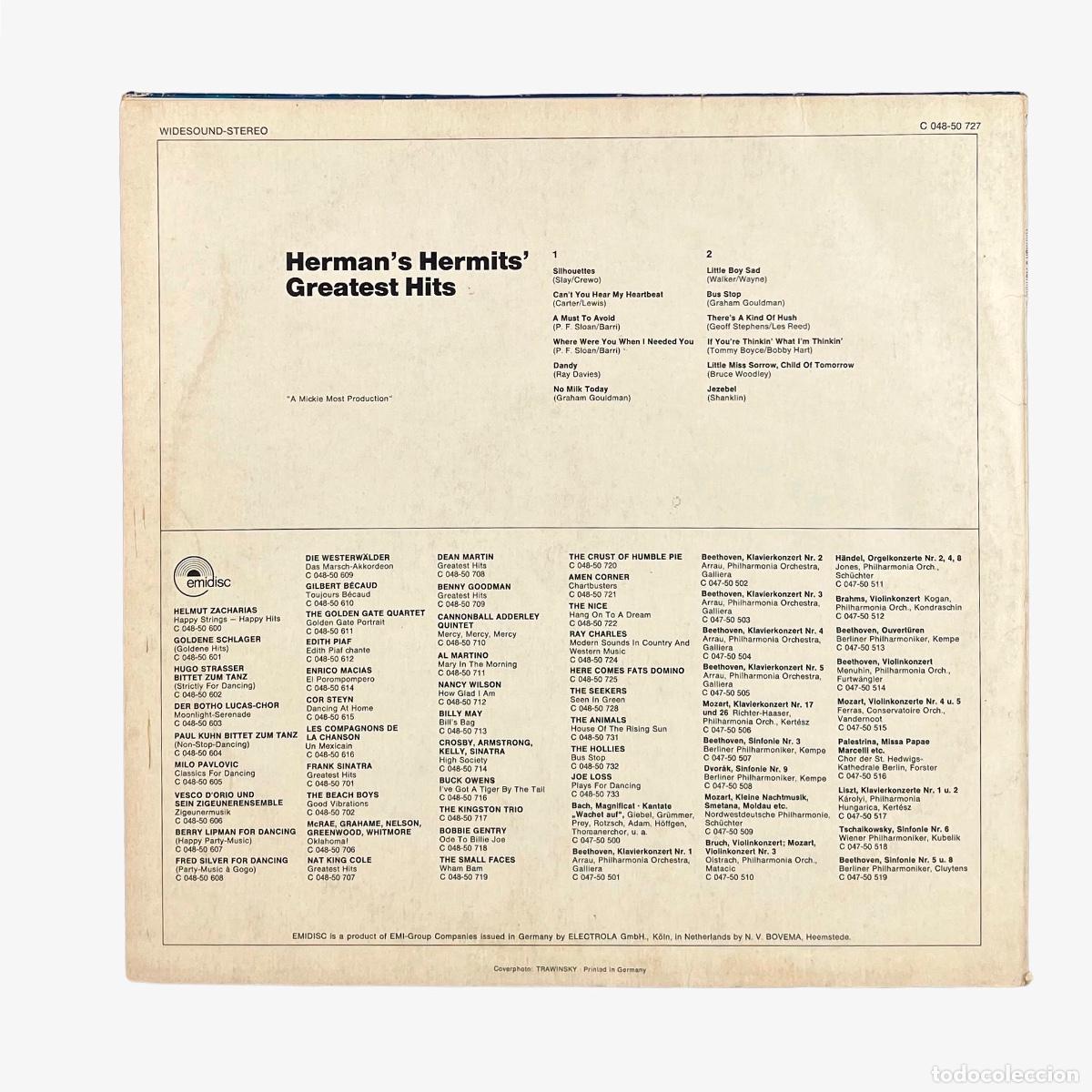 Discos de vinilo: LP. Hermans Hermits. Greatest Hits (VG+/VG) - Foto 2