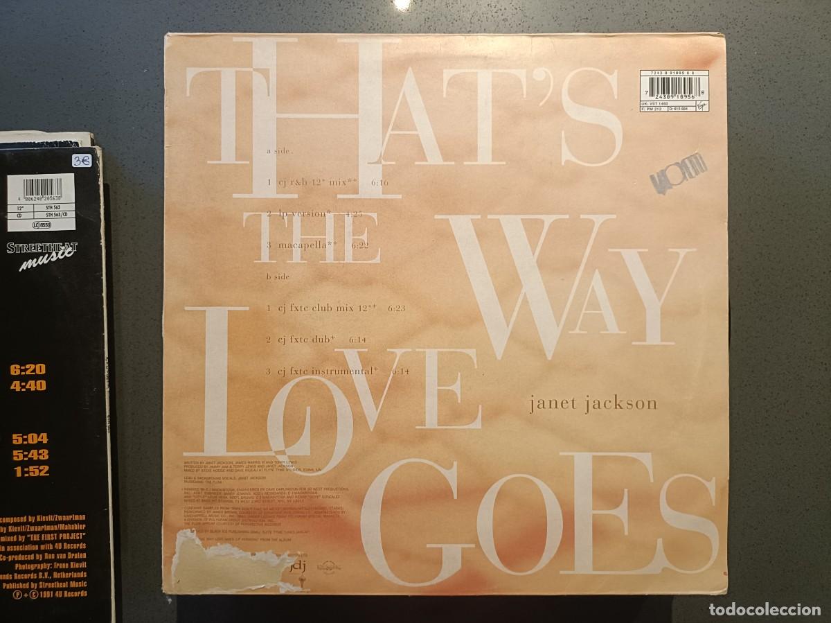 Discos de vinilo: Janet Jackson - That&acute;s The Way Love Goes - Maxi Single sello Virgin 1993