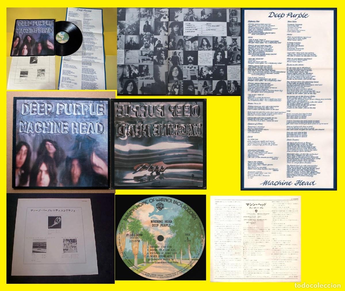 Discos de vinilo: deep purple - MACHINE HEAD, RARA COMPLETA EDIT JAPAN + GRAN POSTER + INSERTO, EXC