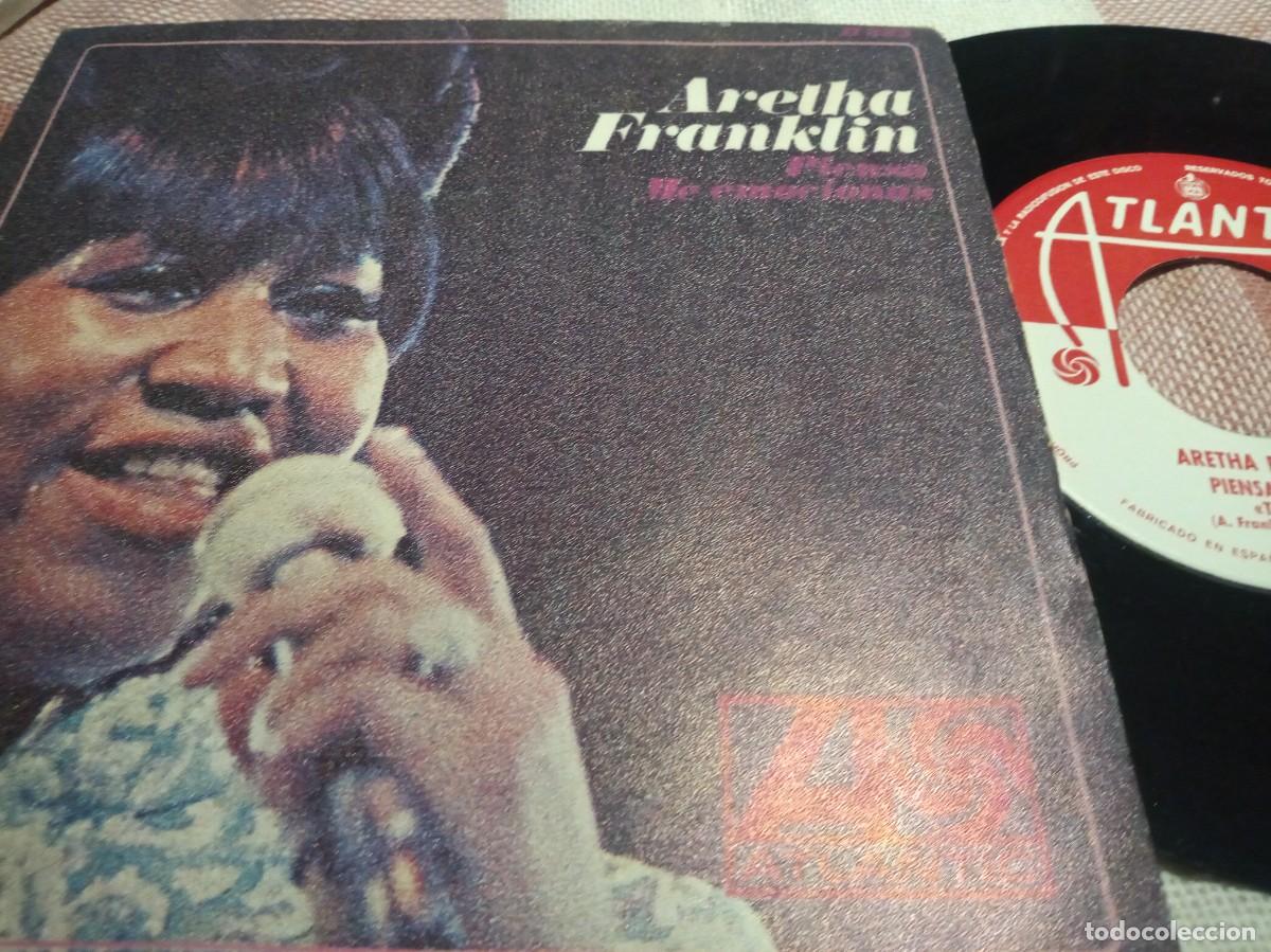 Discos de vinilo: ARETHA FRANKLIN - PIENSA - SINGLE.