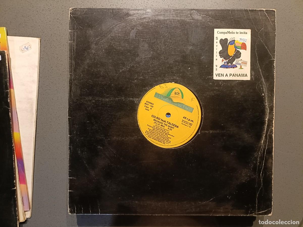Discos de vinilo: CO.RO feat. Taleesa - Because The Night - Maxi Single Boy Records 1992