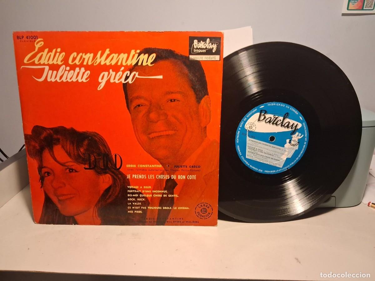 Discos de vinilo: LP 10 PULGADAS : EDDIE CONSTANTINE & JULIETTE GRECO - Foto 1