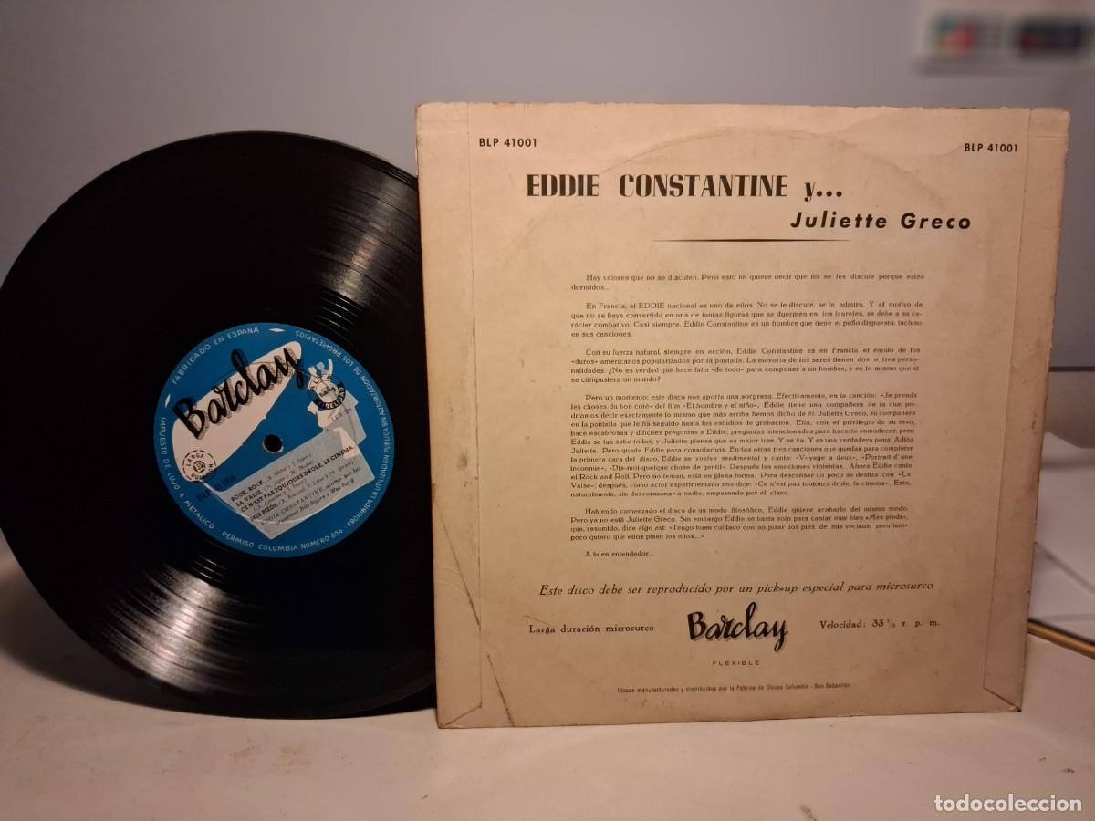 Discos de vinilo: LP 10 PULGADAS : EDDIE CONSTANTINE & JULIETTE GRECO - Foto 2
