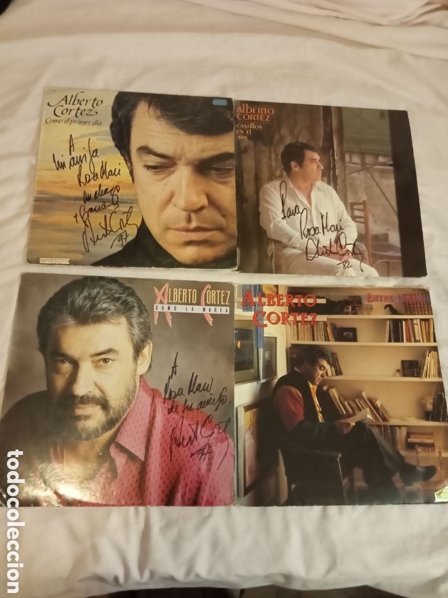 Discos de vinilo: Alberto Cortez, 4 lps, 3 de Ellos autografiados