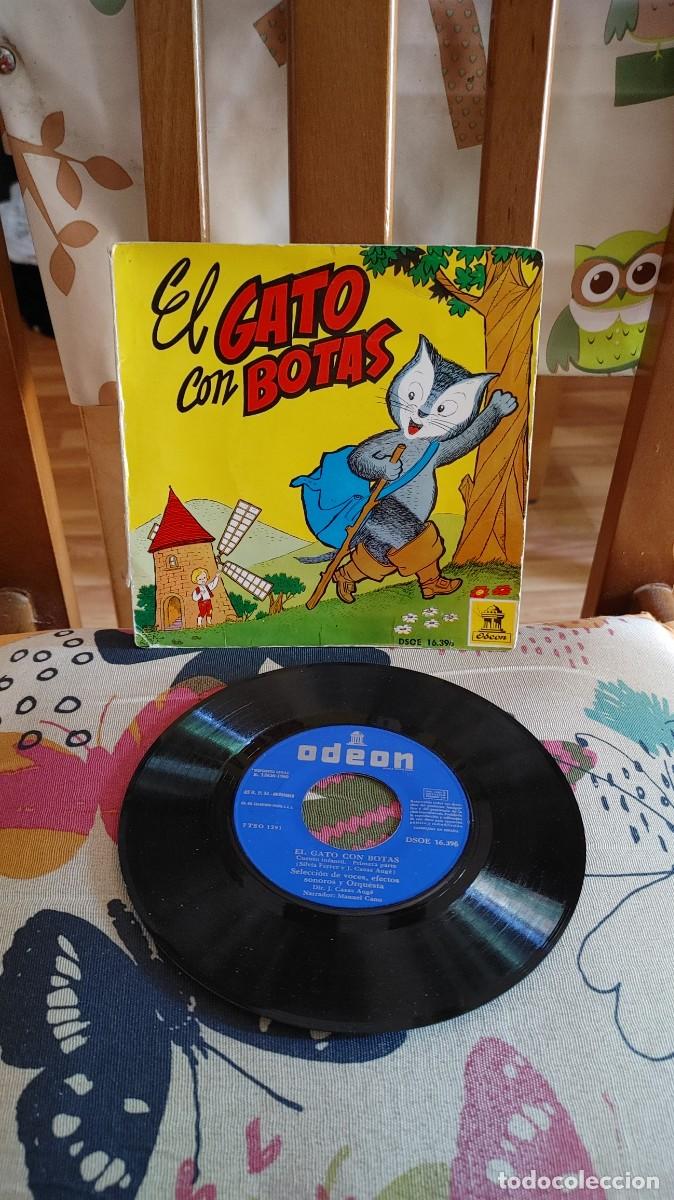 Discos de vinilo: EL GATO CON BOTAS-SINGLE DISCO CUENTO - Foto 1