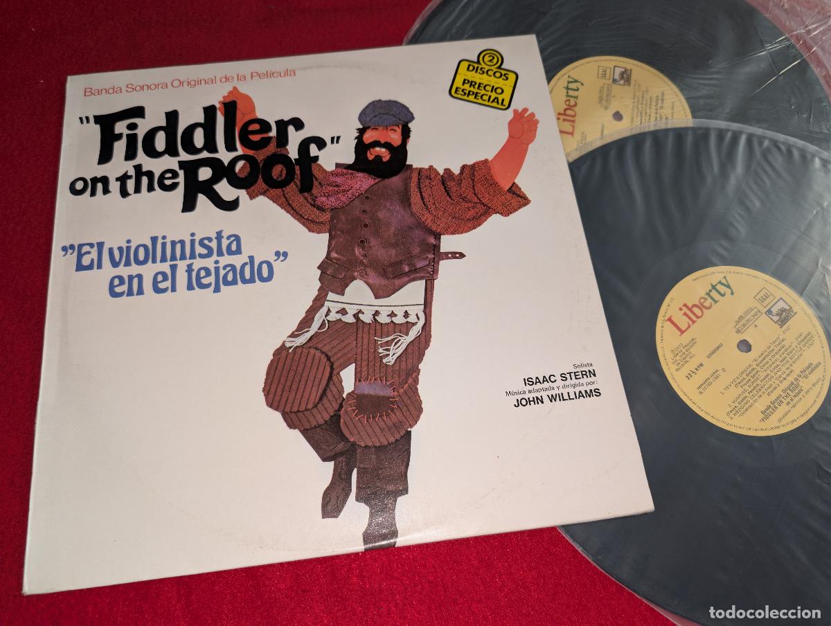 Discos de vinilo: FIDDLER ON THE ROOF Violinista tejado BSO OST JOHN WILLIAMS&STERN 2LP 1981 Liberty SPAIN