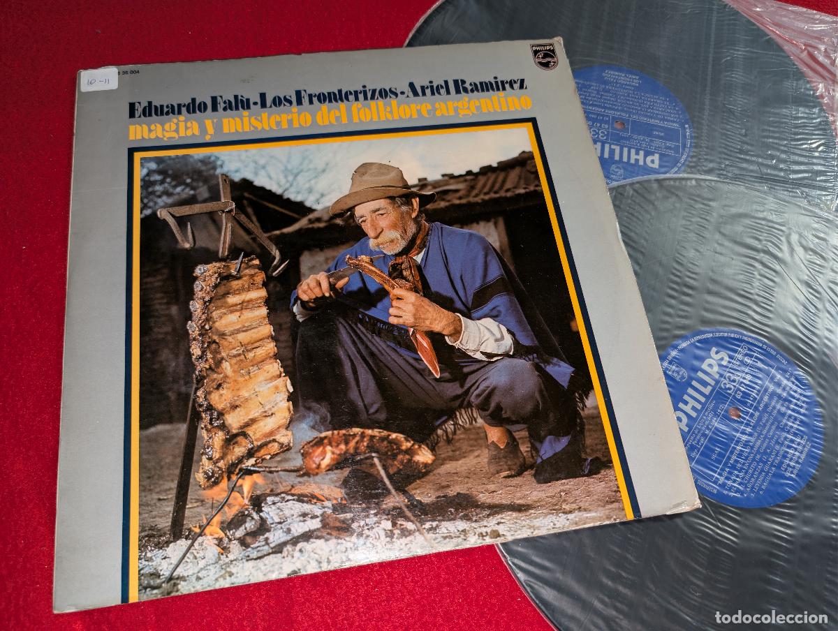 Discos de vinilo: EDUARDO FALU + LOS FRONTERIZOS + ARIEL RAMIREZ Magia y misterio folklore argentino 2LP 1972 SPAIN