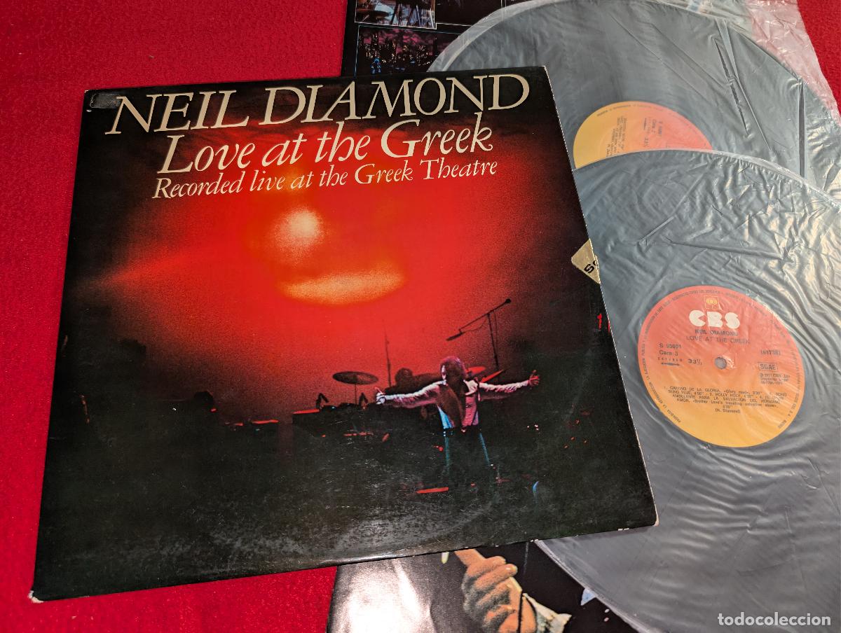 Discos de vinilo: NEIL DIAMOND Love at the greek 2LP 1977 CBS ESPA&Ntilde;A SPAIN GATEFOLD