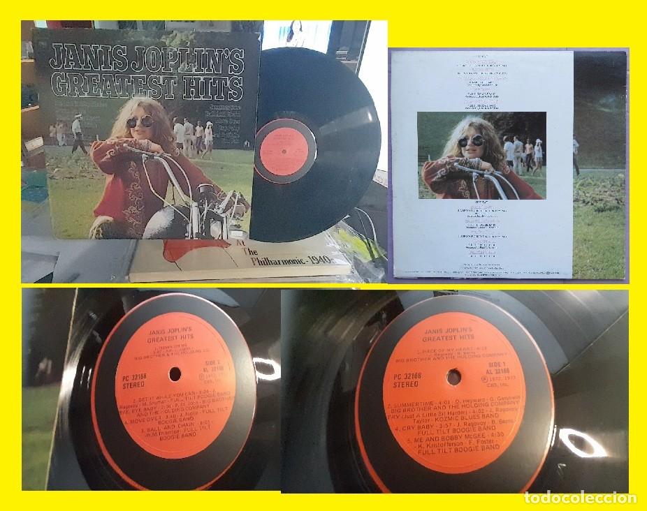 Discos de vinilo: JANIS JOPLIN / Greatest Hits 1973 , RARO 1&ordm; PRESS, CANADA, TODO EXC !!!!!!!