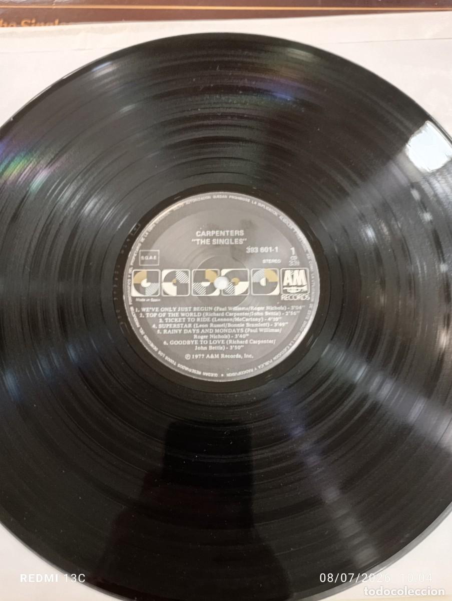 Discos de vinilo: Lp - Carpenters &lrm;&ndash; The Singles 1969-1973 - Foto 4