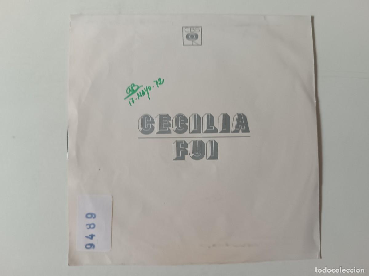 Discos de vinilo: CECILIA &rdquo;Fu&iacute;&rdquo; Single vinilo 7&rdquo; Promocional Ed. espa&ntilde;ola CBS Promo 1972 Una sola cara