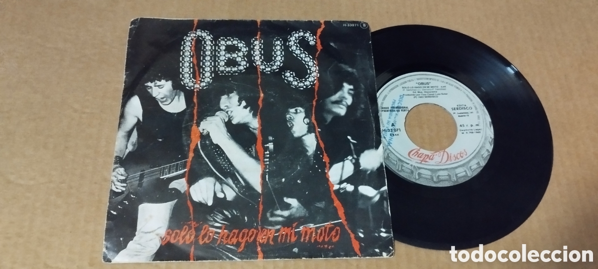 Discos de vinilo: Single-obus-solo lo hago en mi moto-1982-promo