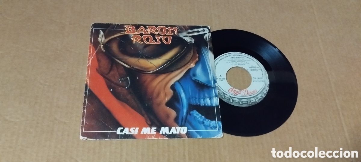 Discos de vinilo: Single-baron rojo-casi me mato-1983-