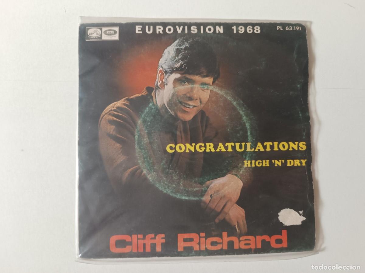 Discos de vinilo: CLIFF RICHARD &rdquo;Congratulations&rdquo; + 1 Single vinilo 7&rdquo; Ed. Espa&ntilde;a Eurovisi&oacute;n 1968