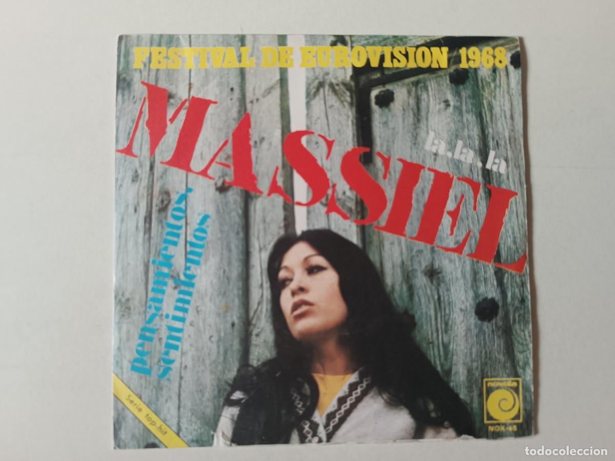 Discos de vinilo: MASSIEL &rdquo;La, la, la&rdquo; + 1 Single vinilo 7&rdquo; Novola 1968 Eurovisi&oacute;n Juan Carlos Calder&oacute;n D&uacute;o Din&aacute;mico