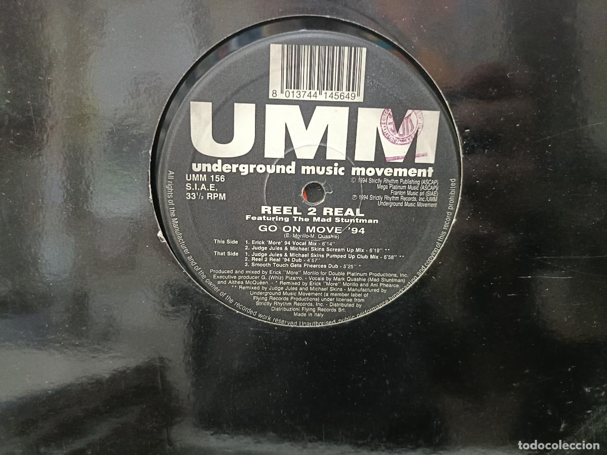 Discos de vinilo: Reel 2 Real feat. The Mad Stuntman - Go On Move - Maxi Single sello UMM 1994
