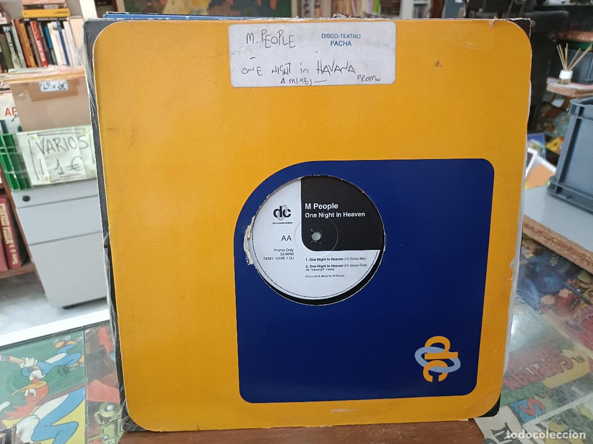 Discos de vinilo: M People - One Night In Heaven - Maxi Single sello Deconstrucci&oacute;n