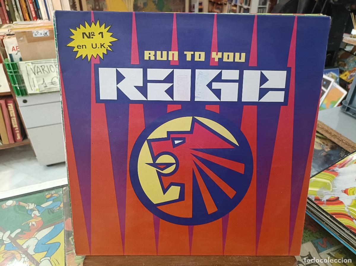 Discos de vinilo: Rage - Run To You - Maxi Single sello Blanco y Negro 1992