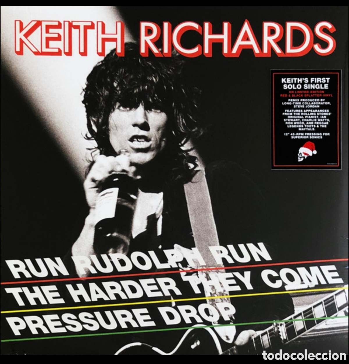 Disques de vinyle: Keith Richards: Run Rudolph Run / The Harder They Come. Edici&oacute;n Limitada 12&rdquo;