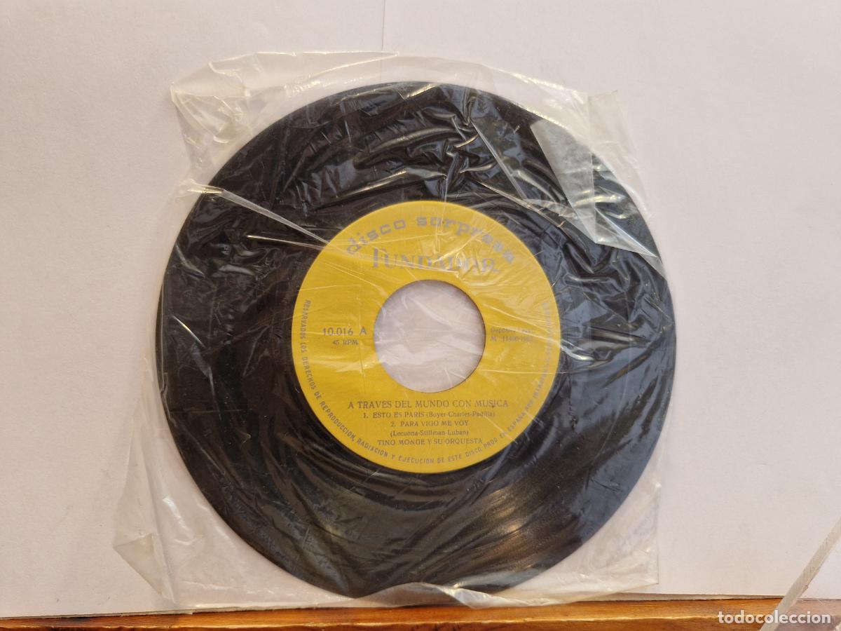 Discos de vinilo: SINGLE. DISCO SOPRESA FUNDADOR. A TRAVES DEL MUNDO CON MUSICA. ESTO ES PARIS.