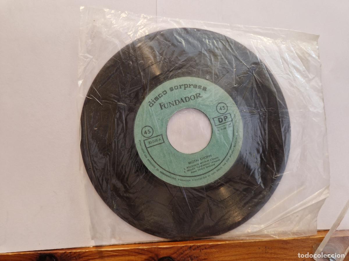 Discos de vinilo: SINGLE. DISCO SOPRESA FUNDADOR. RECITAL CHOPIN. PALONASE MILITAIRE.