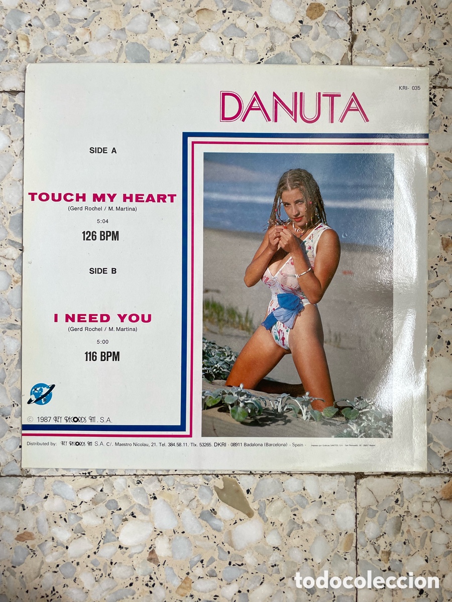 Discos de vinilo: Danuta - Touch my heart / Maxi-single - Foto 2