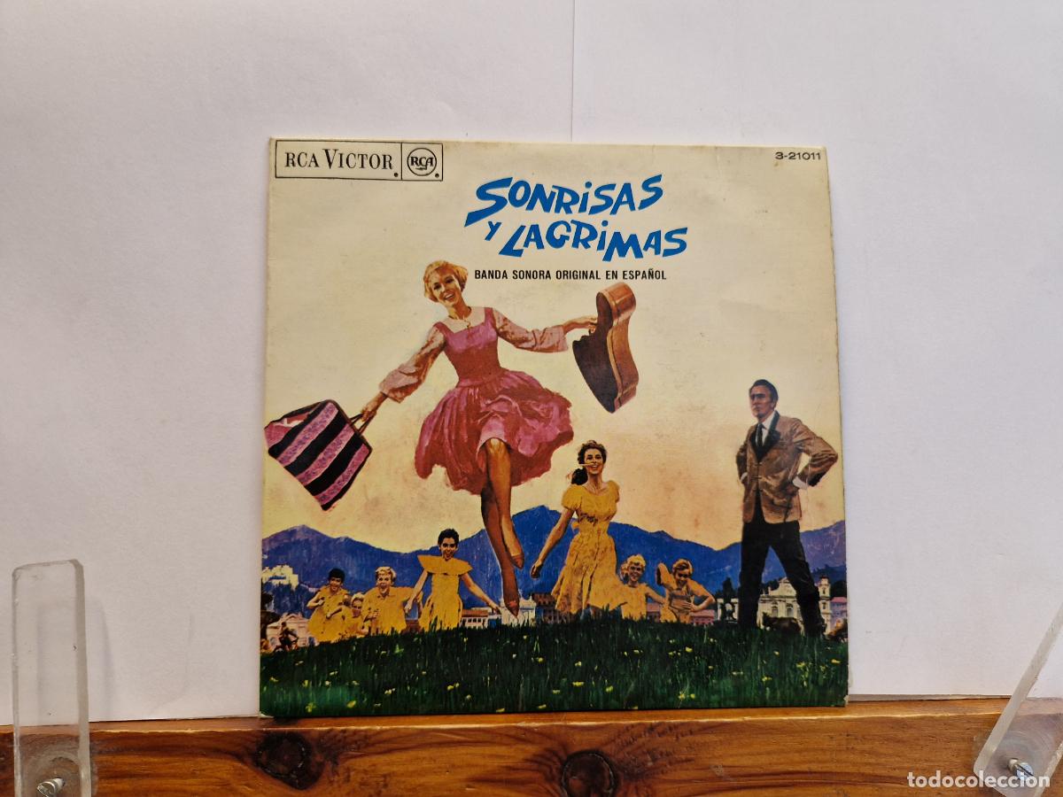 Discos de vinilo: SINGLE. SONRISAS Y LAGRIMAS. BANDA SONORA ORIGINAL EN ESPA&Ntilde;OL.