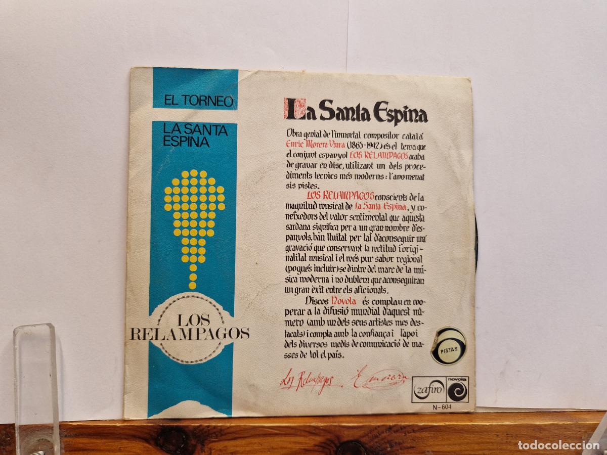 Discos de vinilo: SINGLE. LA SANTA ESPINA. EL TORNEO. LOS RELAMPAGOS.