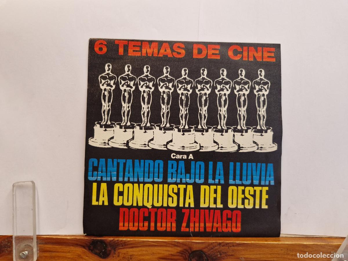 Discos de vinilo: SINGLE. 6 TEMAS DE CINE. CANTANDO BAJO LA LUNA. LA CONQUISTA DE OESTE. DOCTOR ZHIVAGO.
