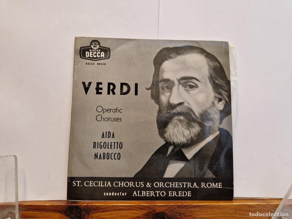 Discos de vinilo: SINGLE. VERDI. OPERATIC CHORUSES. AIDA RIGOLETTO NABUCCO.